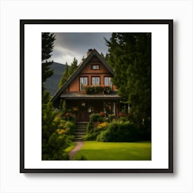 Cottage In The Woods Art Print