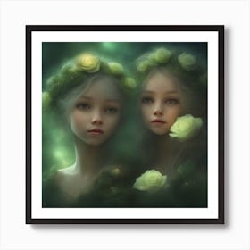 Two Fairy Girls Art Print