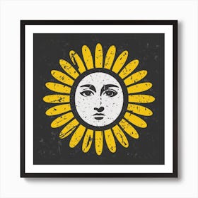 Sun Face Art Print