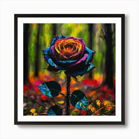 Rose In The Forest Art Print