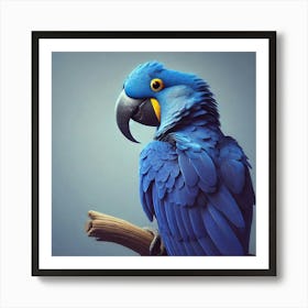 Blue Parrot 7 Art Print