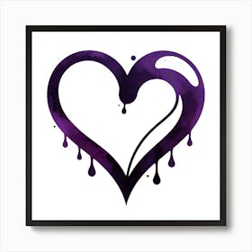 Heart Dripping With Blood Art Print