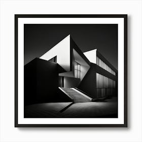 Building At Night Art Print