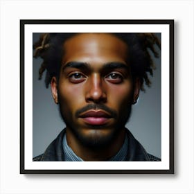 Portrait Of A Black Man Art Print