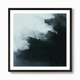 Abstract Black And White Painting 3 Art Print