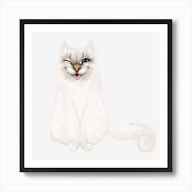 Happy cat Art Print