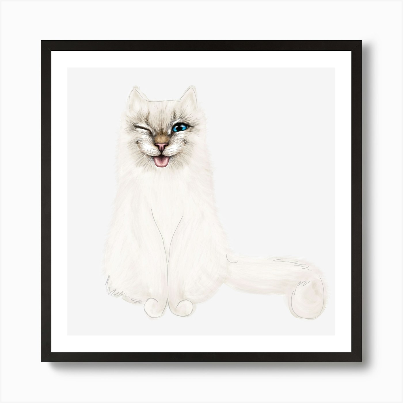 sneaky cat Art Print