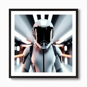 Futuristic Space Man Art Print