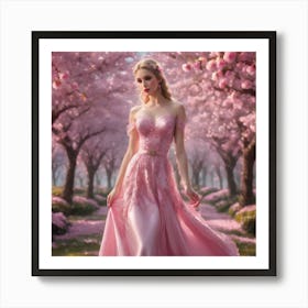 Pink Cherry Blossoms Art Print