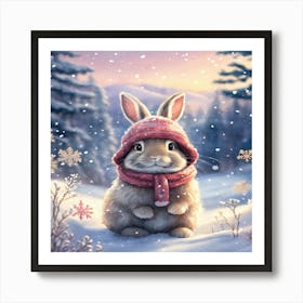 Snow Bunny 1 Art Print