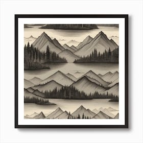 Mountain Landscape 1 Art Print