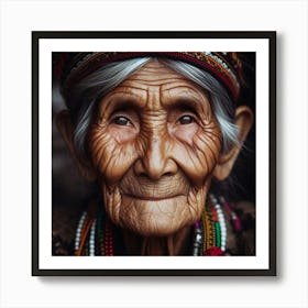 Old Woman In Philippines Art Print