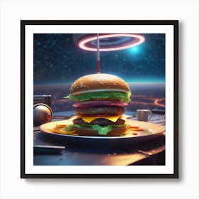 Space Burger Art Print