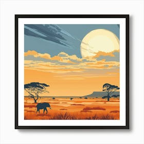 Savannah Sunset 2 Art Print