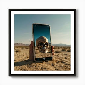 Skull In The Desert 1 Art Print