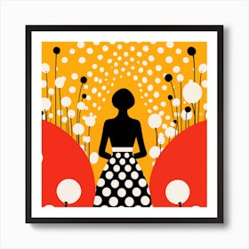 Yayoi Kusama Inspired Vintage Spring Art Print