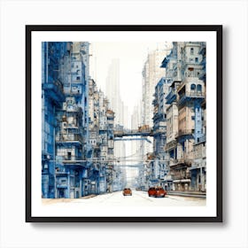 Futuristic City 46 Art Print