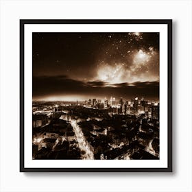 Night Sky Over Berlin 2 Art Print