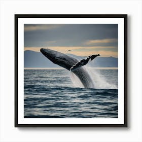 Humpback Whale Breaching Art Print