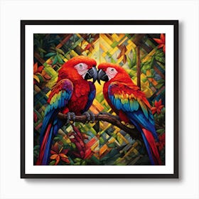 Two Parrots 1 Art Print