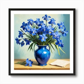 Blue Iris Art Print