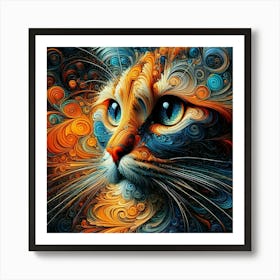 Cat Painting 3 Art Print