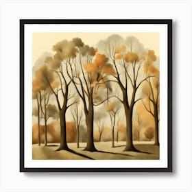 Autumn Trees Art Print