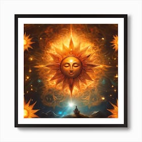 Meditative Sun Art Print