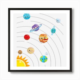 Cute Colorful Planet Solar System Gift S Art Print