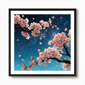 Default Image Digital Artwork Featuring Cherry Blossom Petals 0 Art Print