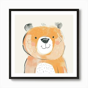 Charming Illustration Bear 1 Art Print