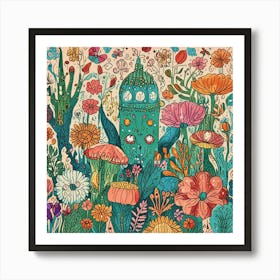 Doodle Garden Art Print