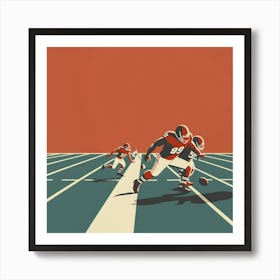 Football Players On The Field Art Print