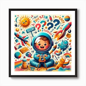 Kid In Space Art Print