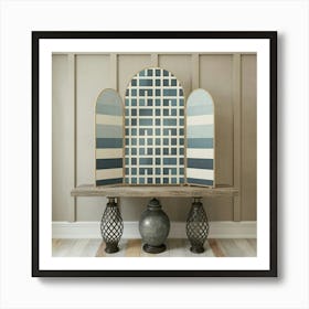 Blue And White Art Print