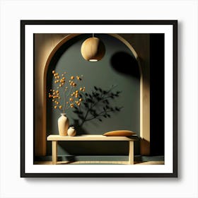 Room With A Bench Art Print