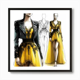 Fashion Sketch 3 Art Print