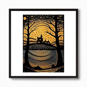 Night view of sky Art Print