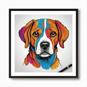 Dog Coloring Book Art Print