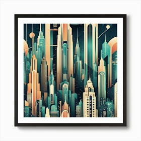 Futuristic Cityscape 36 Art Print