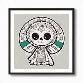 Day Of The Dead Skull 61 Art Print