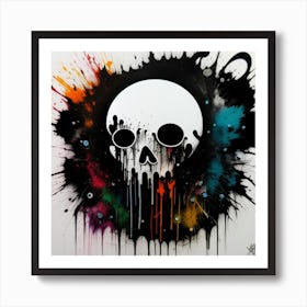 Skull Splatter 2 Art Print