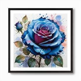 Blue Rose 11 Art Print