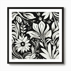 Black and White Abstract Art 36 Art Print