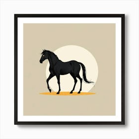 Black Horse 7 Art Print