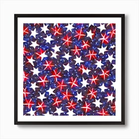 Patriotic Stars Art Print