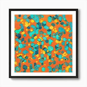 Abstract Geometric Pattern By Person Art Print