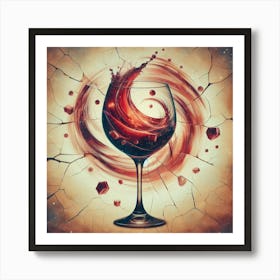 A glass of red wine 4 Art Print