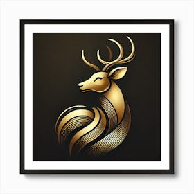 Deer Head Logo Art Print