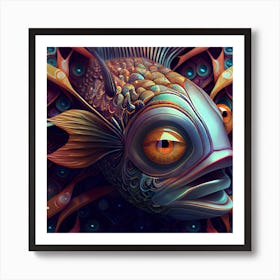 Psychedelic Fish Art Print